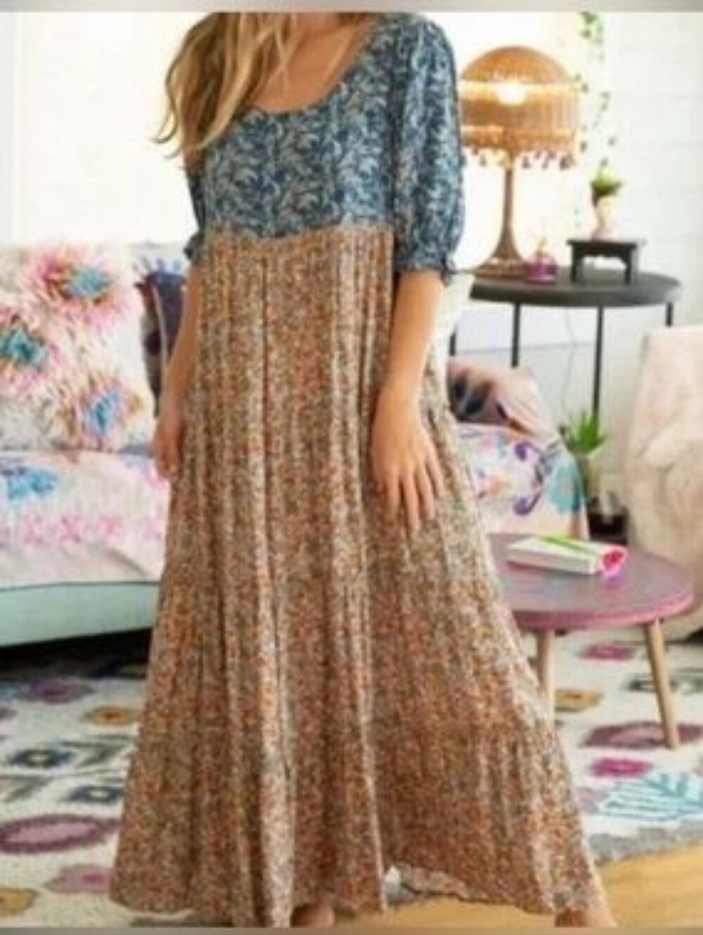 Natural Life Collette Tiered Maxi Dress Size XL - Picture 10 of 10